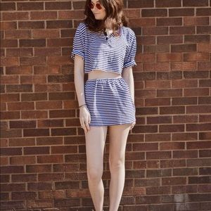 Vintage polo shirt two piece set